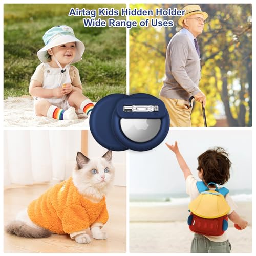 image for Bingcok Compatible for Air Tags-4 Pack Apple Kids Hidden, Airtag Holde