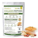 MariGold Grass-fed Collagen Peptides Powder Peanut Butter 1LB - 100% Pure, Type I & III Bovine Hydrolyzed Collagen, Non-GMO, Hormone Free, Soy Free, Gluten Free, Dairy Free, Keto-Friendly