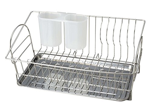 パール金属 食器 水切り かご スリム トレースライド式 ステンレス アルファージュ H-9557