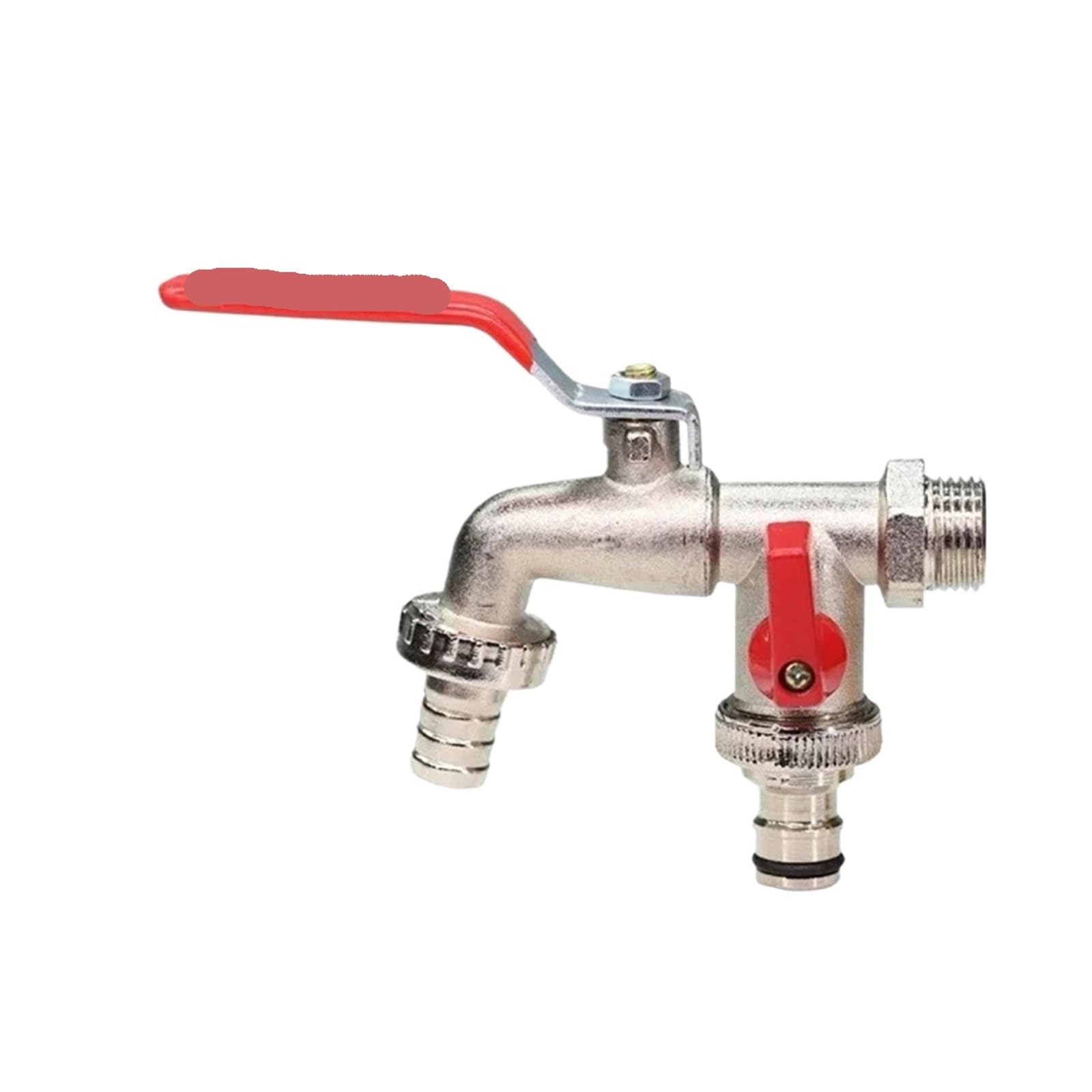 Outside Tap Outdoor Balcony Faucet with Dual Nipple Zinc Bibcock for Home and Industrial Irrigation(Color-06)