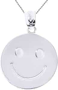 ☆TATIANA☆ Silver 925 Smiley Cubic Heart Necklace NZ2091 Amazon.com: 925 Sterling Silver Smiley Face Pendant Necklace