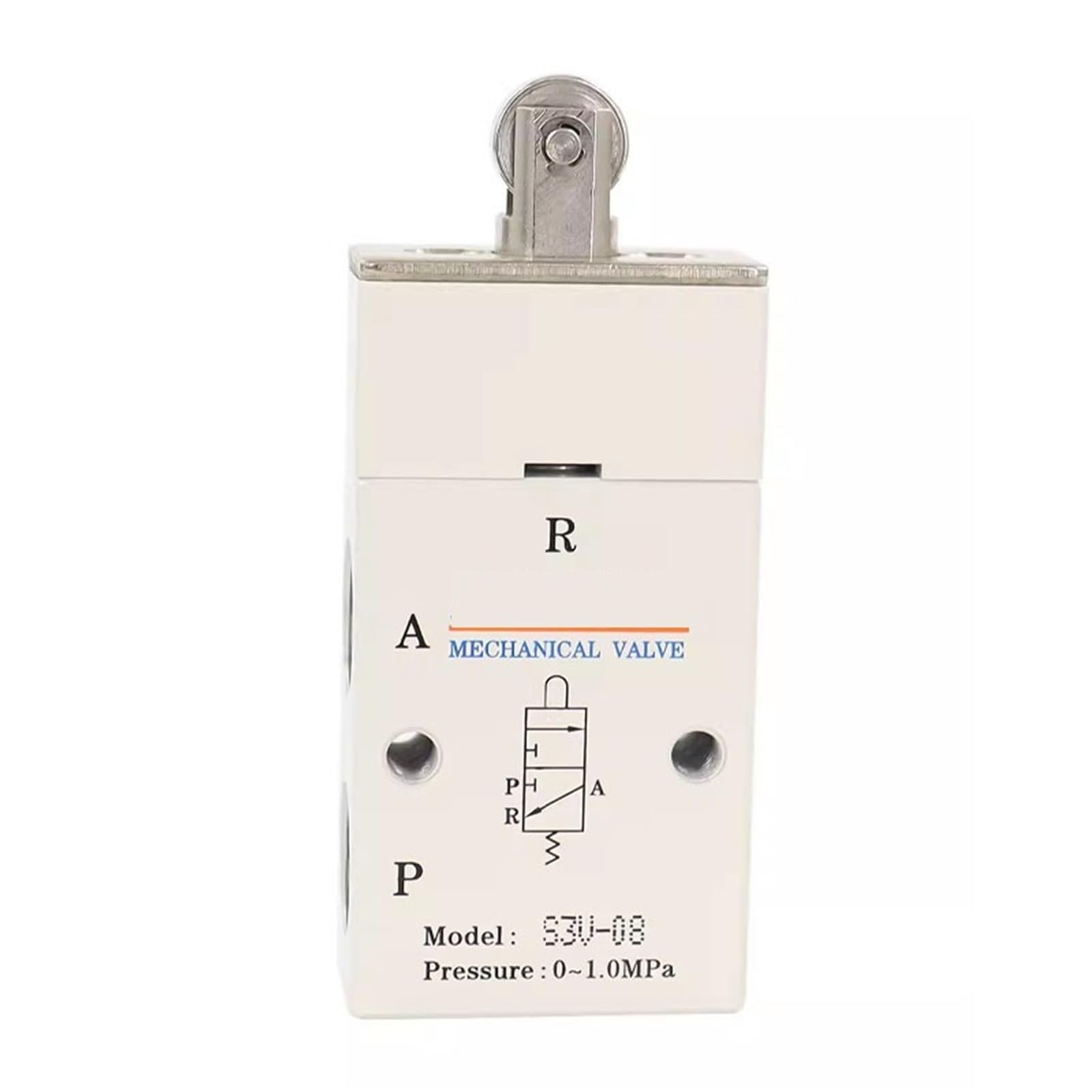Vanne mécanique S3V-08 galet vertical commande pneumatique pour circuit d'air