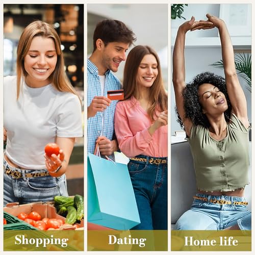 Women's Leopard Print Genuine Leather Belt Skinny Waist Belt for Jeans3