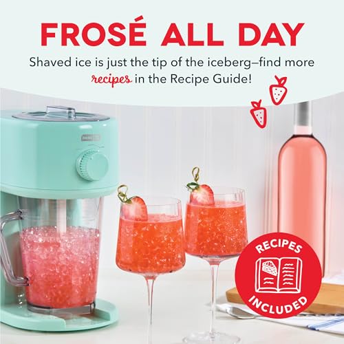 Dash Deluxe Shaved Ice & Slushy Maker - Easy-to-Use Slushy & Snow Cone Maker - Includes Serving Pitcher & Recipe Guide for Homemade Treats - Aqua by DASH - Used condition - Image 7