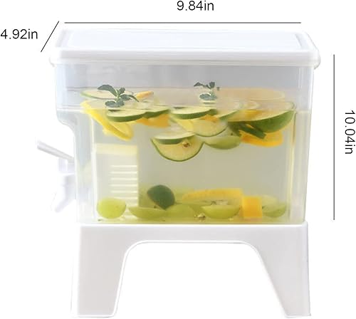 Miniatura 2 de Recipientes de jugo de 3.5L con tapas y grifo, dispensador de agua de plástico para refrigerador, dispensador de bebidas de limonada, jarra de agua,