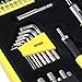 DNA MOTORING Universal Hand Tool Kit, Multi-Bit Screwdriver Hex Keys Set, Multibit Screw Driver with Screwdriver Bits, Nut Driver Set for SAE and Metric, Yellow, TOOLS-00038