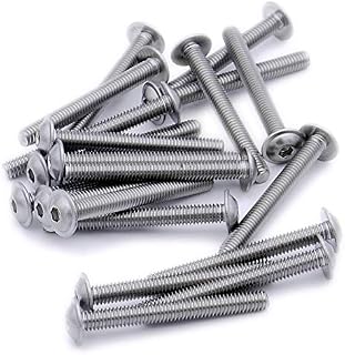 M3 (3mm x 50mm) Flanged Hex Socket Button Machine Screw (Bolt) - Stainless Steel (A2) (Pack of 20)