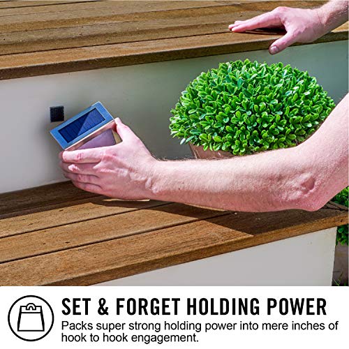 Image of VELCRO Brand VEL-30177-USA ALFA-LOK Fasteners | Heavy Duty Snap-Lock Technology | Self-Engaging and Multidirectional Use | Black, 1 inch Squares, 6 Sets, 6 Count (Pack of 2)