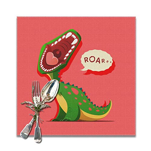 JOJOJOshop - Juego de 6 manteles Individuales de Mesa con diseño de Dinosaurios Que se elevan, Resistentes al Calor, 30,5 x 30,5 cm para Mesa de Comedor