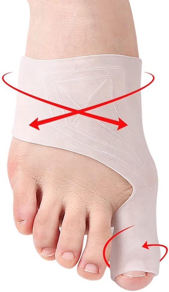 DEAVER Toe Separators for Overlapping Toes, Gel Silicone Toe Straightener Corrector, Toe Spreader Spacers for Hallux Valgus Tailors Claw and Crooked Toes