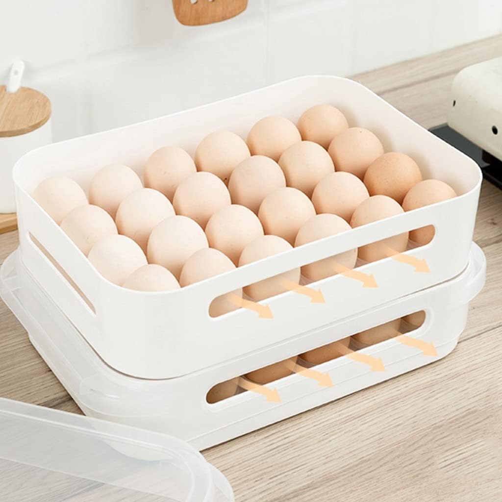 Fresh-keeping Kitchen Tools, 24 Grid Egg Rack, Plastic Household Refrigerator Storage Box, Supplies