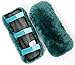 Natural Sheepskin Wheelchair Armrest Pads, Set of 2 | 100% Genuine Medical Grade Sheepskin Arm Pads for Pressure Relief with Easy Velcro Straps for Wheelchairs, Office Chairs, Emerald, 16