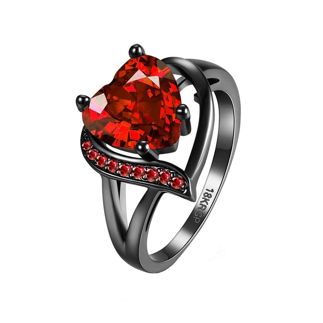 Black Red Blood heart Diamond ring for Women Girl Always wear it all time special choice Party ring (B0B5HF7WH9) Amazon Price History, Amazon Price Tracker