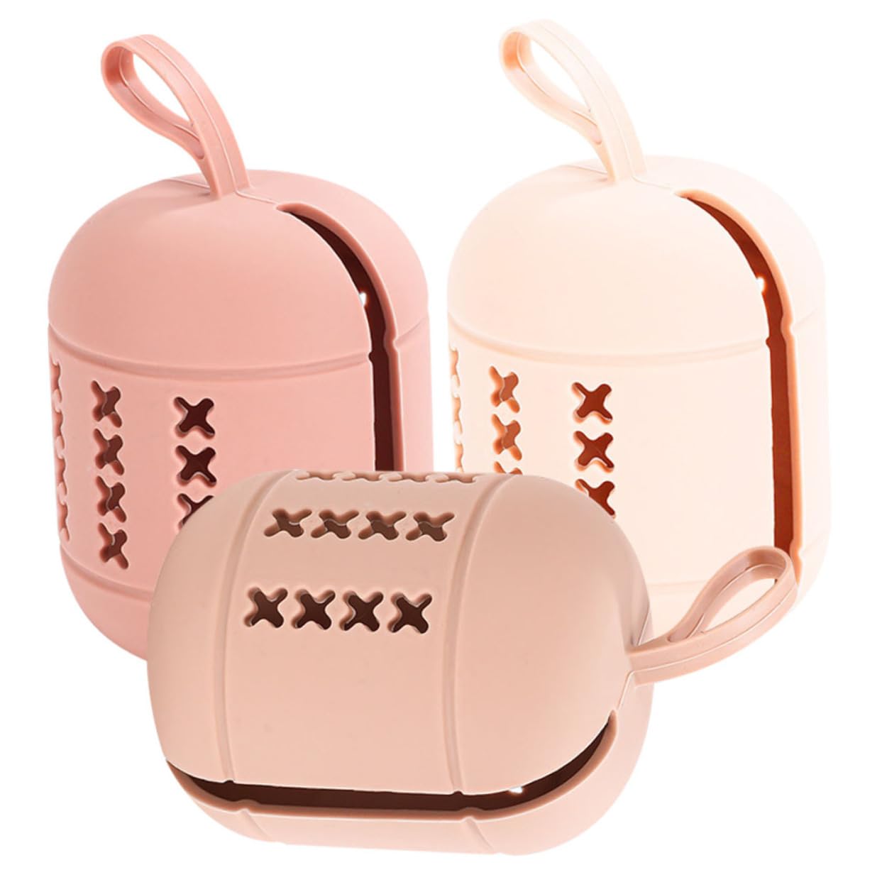 FRCOLOR 15 Piezas Bolsa de almacenamiento de de belleza envase borla para empolvarse soporte de esponja de belleza para viajes estuche de esponja de belleza huevo de belleza viajar