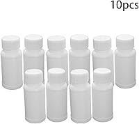 Vista 2 de Bettomshin 10 botellas de plástico de polietileno de alta densidad de 2.0 fl oz (grado alimenticio), botella de fluoruro de laboratorio de boca