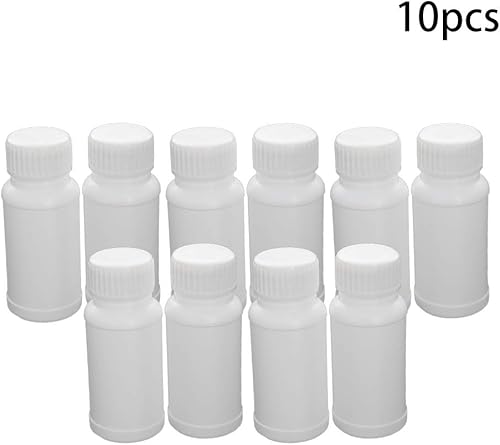 Miniatura 2 de Bettomshin 10 botellas de plástico de polietileno de alta densidad de 2.0 fl oz (grado alimenticio), botella de fluoruro de laboratorio de boca