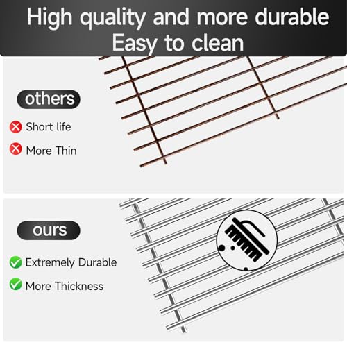 jkxoo 3pcs Stainless Steel Cooking Grates for Charbroil, 17" x 23.1'' by jkxoo - Used condition - Image 3