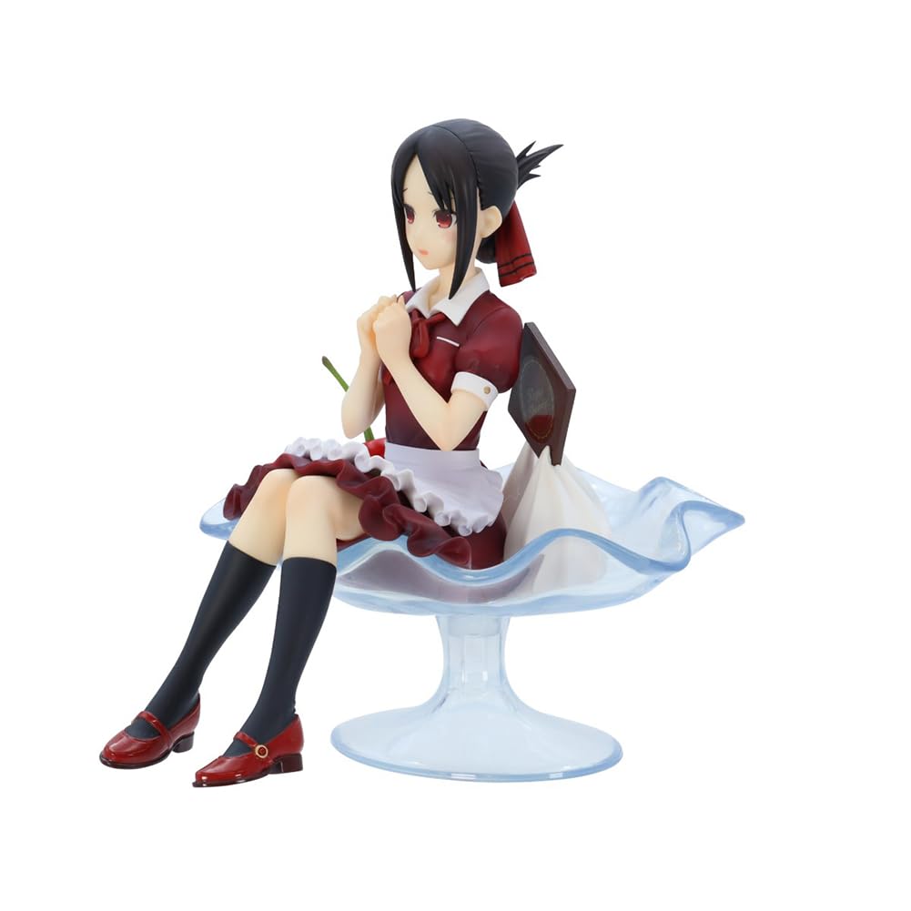 DEXSHUN Shinomiya Kaguya figurka Anime Shinomiya Kaguya/Fujiwara Chika, kubek deserowy, siedzący, figurka, model PCW, figurka akcji, anime, merch, dekoracja, ornamenty, prezent dla fanów, 13 cm
