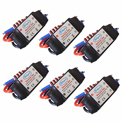Hobbypower HP SimonK 30A ESC Brushless Speed Controller 2-4S for Hexacopter F550 FY650(Pack of 6 pcs)