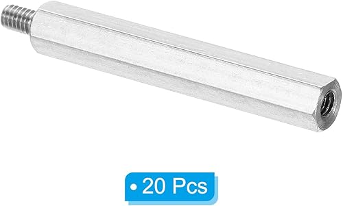 Miniatura 3 de PATIKIL M2.0.197x1.181 in+0.157 in Macho-Hembra Hex Standoff, paquete de 20 tornillos de separación de PCB de acero inoxidable para placas base,