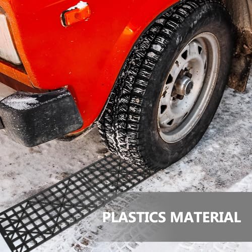 ARTSEWPLY Tapis Antidérapant Multifonction en Plastique Pliable pour Voiture Tapis de Traction pour Sortir de L'ornière pour Pneus Voiture Boue, Sable et Neige – vue 4