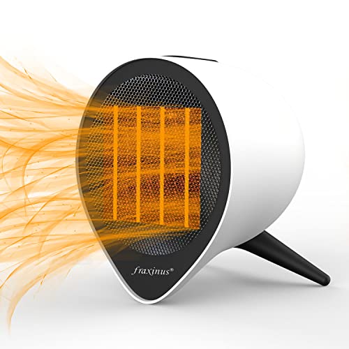 Small Electric Space Heater, Portable Ceramic Heater For Office, Safe And Quiet, 1-15 Hours Timer, Cool Touch Panel Control, Heat Up 200 Square Feet For Office Room Desk Indoor Use (White) #TOP4