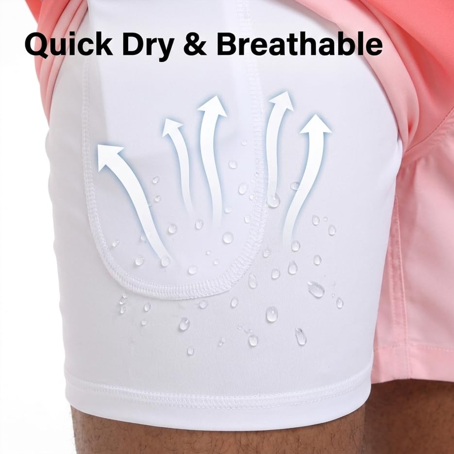 Image of Keevoom Mens Swim Trunks Compression Liner Swimming Shorts Swimwear Quick Dry Swimsuit Bathing Suits Board Shorts