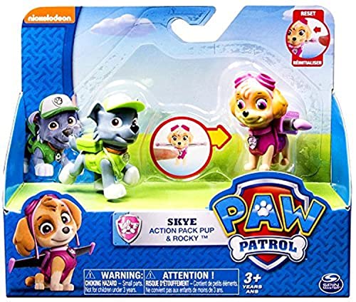 Paw Patrol Action Pack Pup Skye & Rocky Figure Set