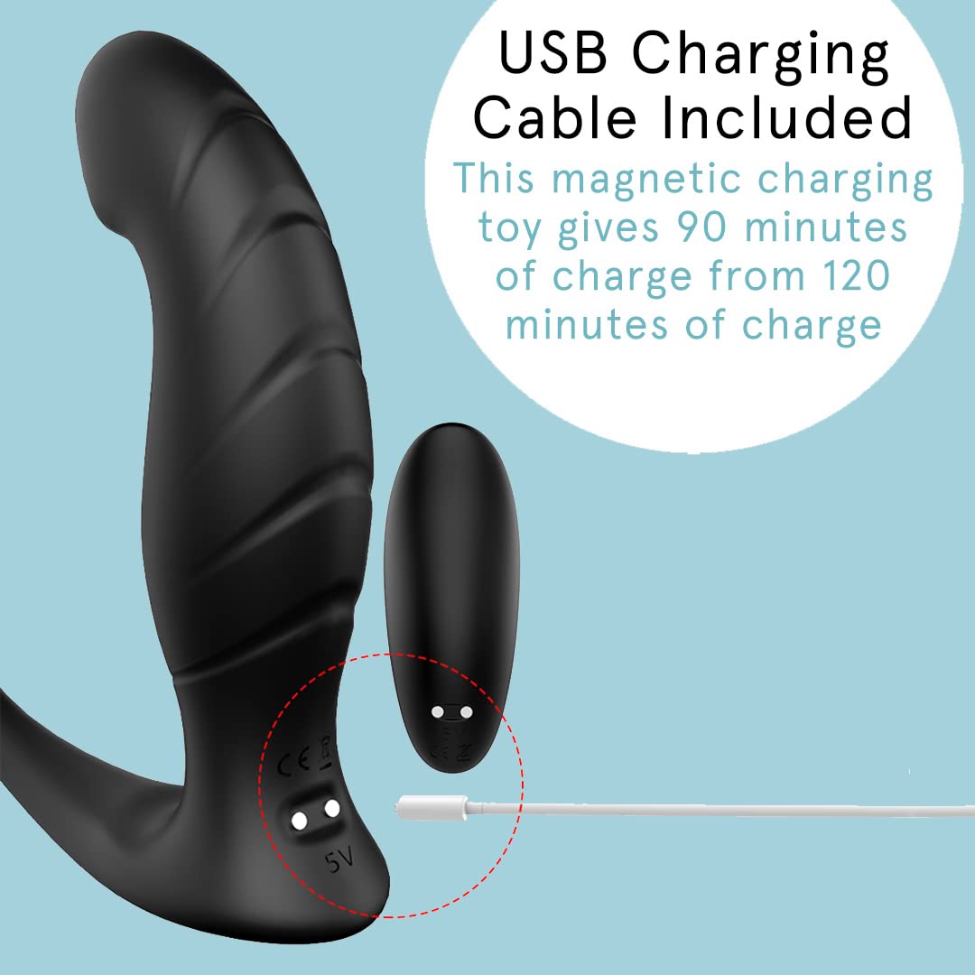 Massaggiatore con due anelli vibranti — 10 modalità di vibrazione, vibratore in silicone ricaricabile tramite USB