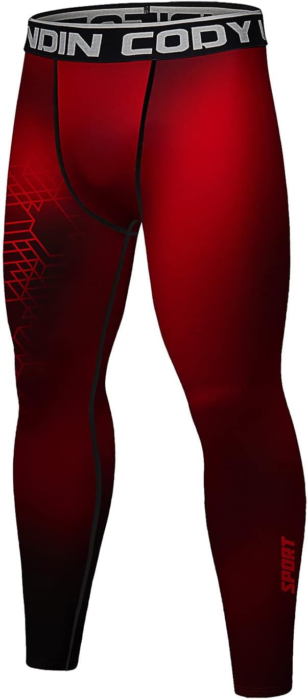 Men's Compression Pants Base Layer Cycling Tights Leggings for Jogging Sports Fitness Athletic Bottoms