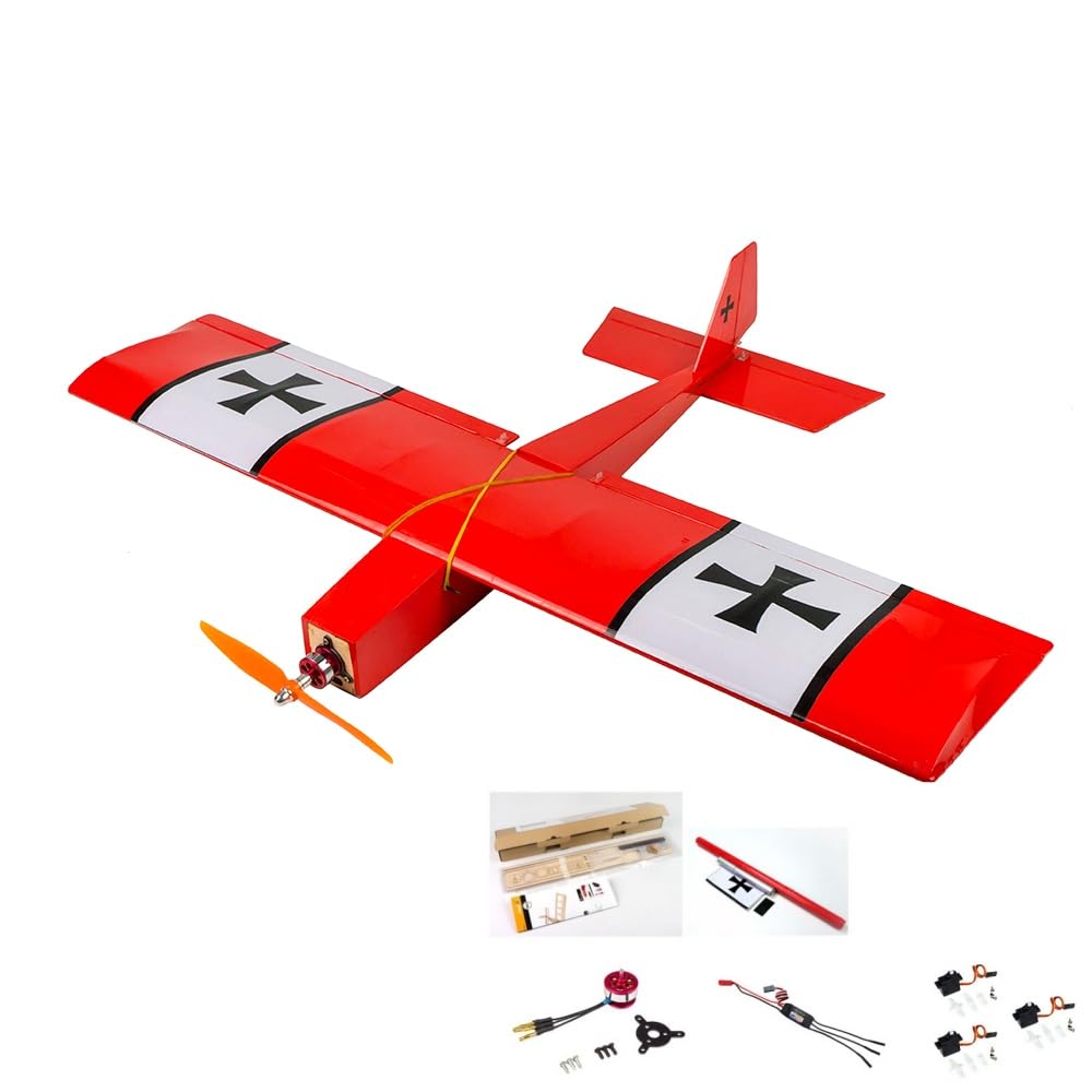 Quolefly Balsa Wood Model Airplane R03 STICK-06 RC Aeroplane 580mm Wingspan, Laser-Cut Unassembled Model Aircraft for Beginners (KIT+Motor+ESC+Servos+Covering)