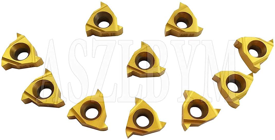 10PCS 11IR A60 Indexable Carbide Threading Turning Inserts Indexable Boring Inserts for Lathe Carbide Threading Turning Tools Holder(10PCS 11IR A60 CDC)