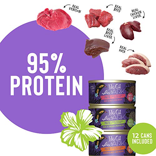Tiki Cat After Dark Pâté, Variety Pack, High-Protein And 100% Non-Gmo Ingredients, Wet Cat Food For Adult Cats, 3 Oz. Cans (Pack Of 12) #TOP3