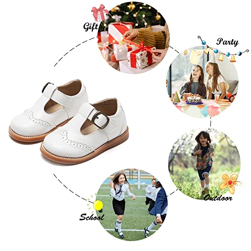 Image of Felix & Flora Toddler Little Girl Mary Jane Dress Shoes - Ballet Flats for Girl Party School Shoes