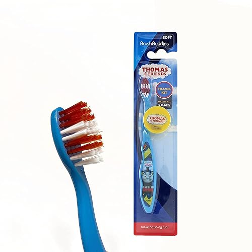 Miniatura 2 de Brush Buddies Thomas & Friends - Cepillo de dientes con tapa, color azul (paquete de 1)