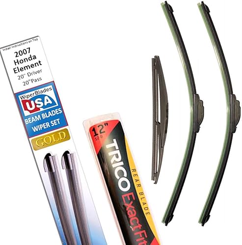 Miniatura 8 de Juego de limpiaparabrisas para Honda Civic 2017  Juego de limpiaparabrisas WiperBladesUSA Gold Beam