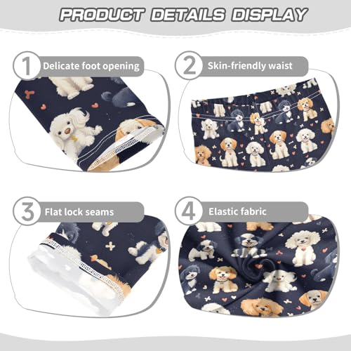 Girls Leggings Soft Toddler Ankle Length Bottoms Dog Kids Dance Yoga Pants 4-10 Years3