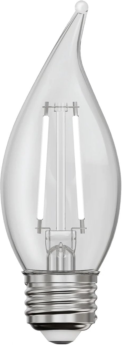 Feit LED Dimmable BA10 E26 (Medium) Filament LED Bulb Soft White 40 Watt Equivalence 2 pk