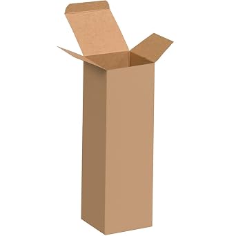 Aviditi RTS87 Reverse Tuck Folding Cartons, 1 3/4" x 1 3/4" x 6", Kraft Pack of 500