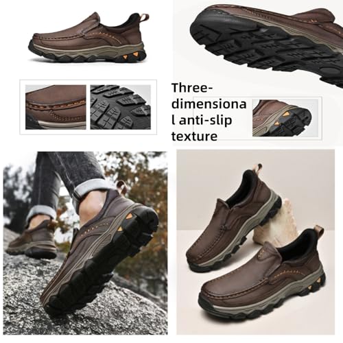 Orthopedic Shoes Men,Enjerr Orthopedic Shoes,Men's Comfortable Casual Genuine Leather Slip on Loafer2