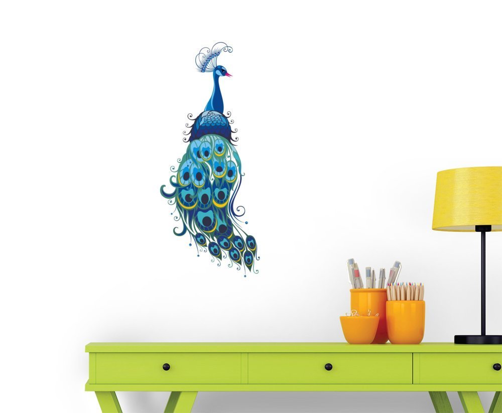 Amazon.com: Wallmonkeys FOT-57718984-36 WM251943 Peacock Peel and