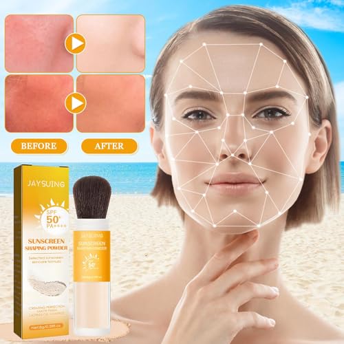 Mineral Sunscreen Setting Powder, polvo de fijación de protección solar mineral, SPF 50 PA++, polvo de protección solar translúcido, ligero (2) - imagen 4