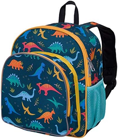 Wildkin 12-Inch Kids Backpack for Boys & Girls, Perfect for Daycare and Preschool, Toddler Bags Features Padded Back & Adjustable Strap, Ideal for School & Travel Backpacks (Jurassic Dinosaurs)