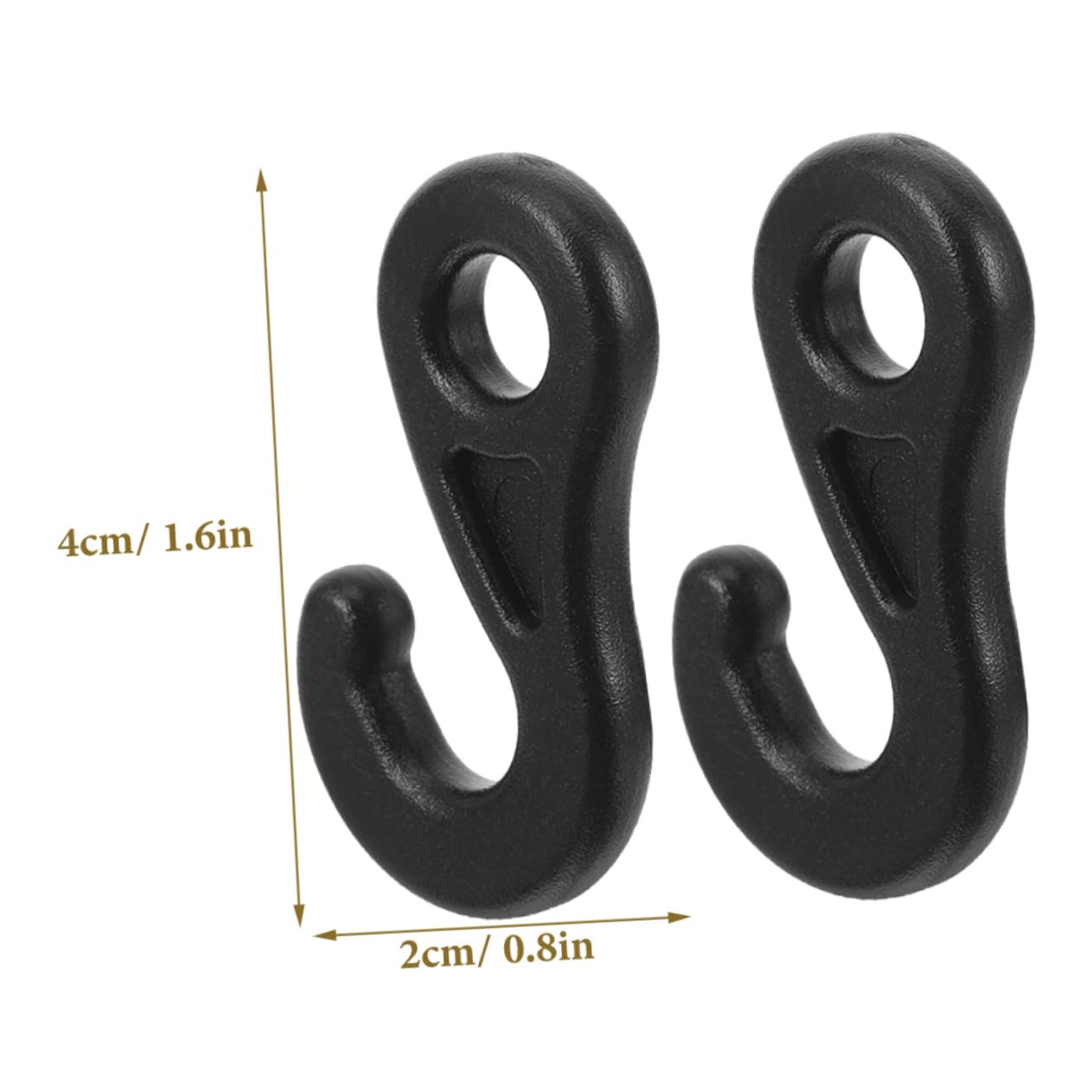 Mikinona 15pcs Lightweight Outdoor Tent Hooks Sturdy Plastic Hanging Connectors for Tent Setup Wind Rope Attachment and Multi Functional Use for Camping and Hiking