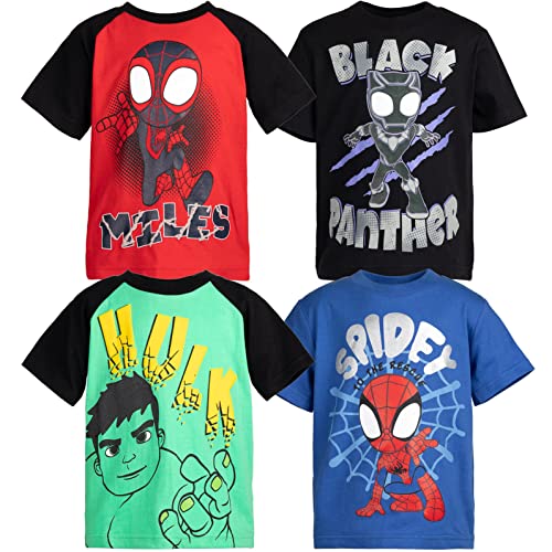 T-shirt Spider-Man 2T pour tout-petit résistant aux lavages fréquents en lot de 4