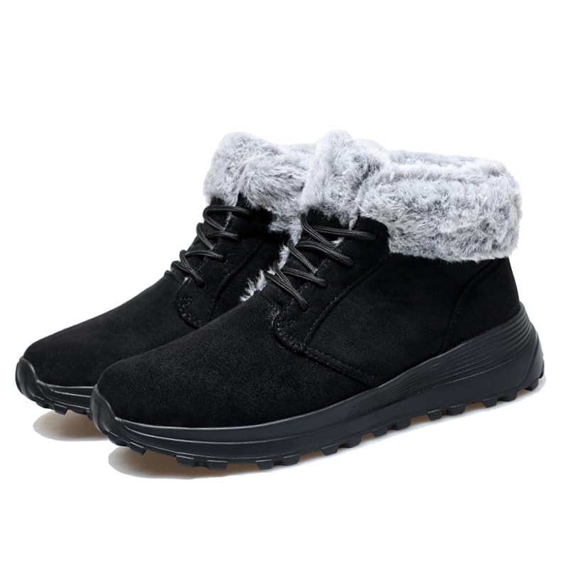 Image of SNEKARMIN Men Snow Boots Outdoor Shoes For Male Thick Sole Sneakers for Men Winter Shoes Botines Tenis Keep Warm Fluff Mens Ankle Boots