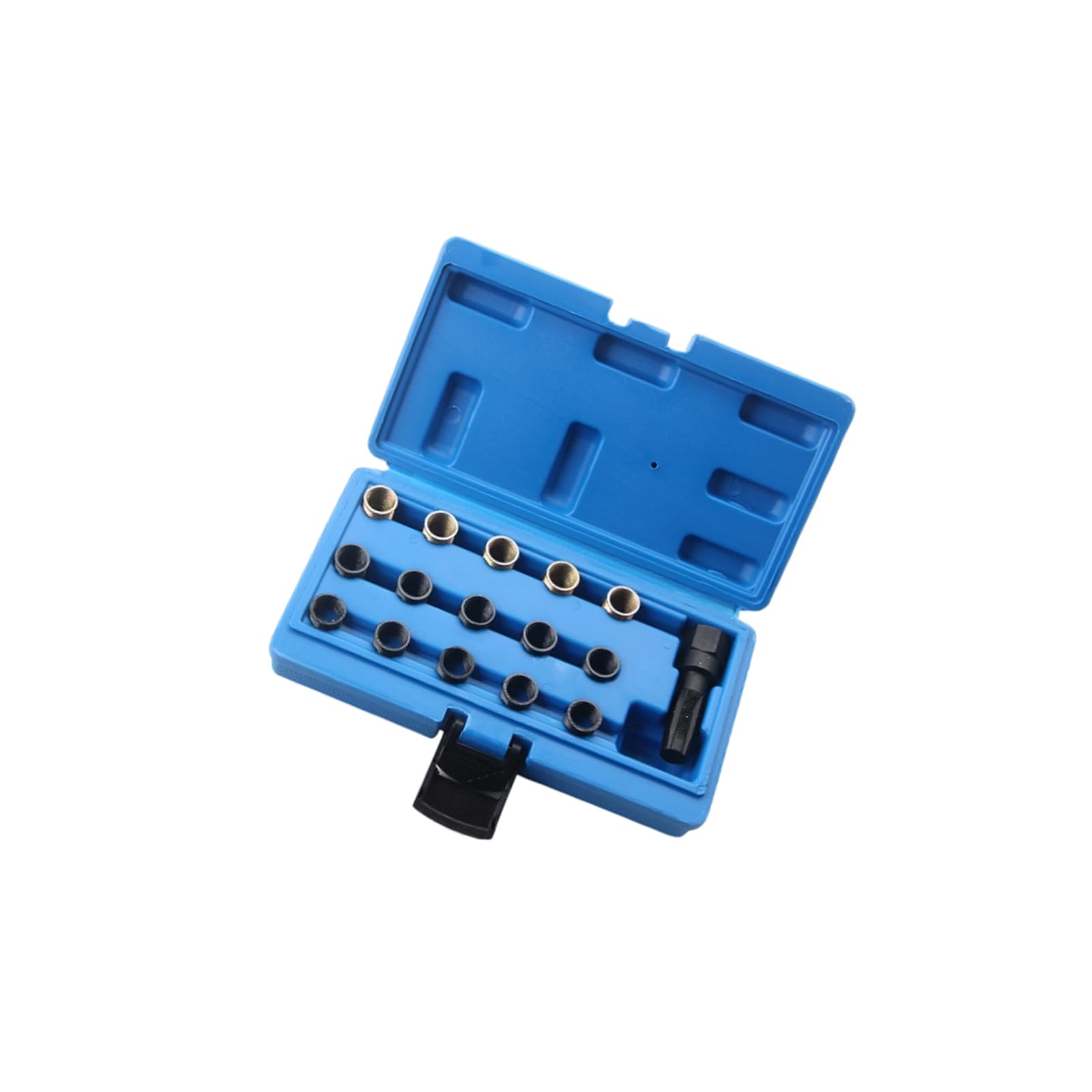 Buxuaaaa Blue Automotive Thread Restoration Tool Complete Sparks Plugs Hole Repair Thread Restorer Tap With Storage Box High Carbon Steel Plug Repair Restorer Tap With Case