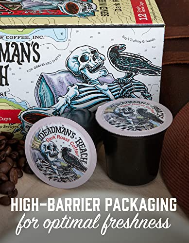 Raven’s Brew Coffee High Caffeine Dark Roast K-Cup Compatible Single Serve Pods — Deadman’s Reach 12Ct #TOP3