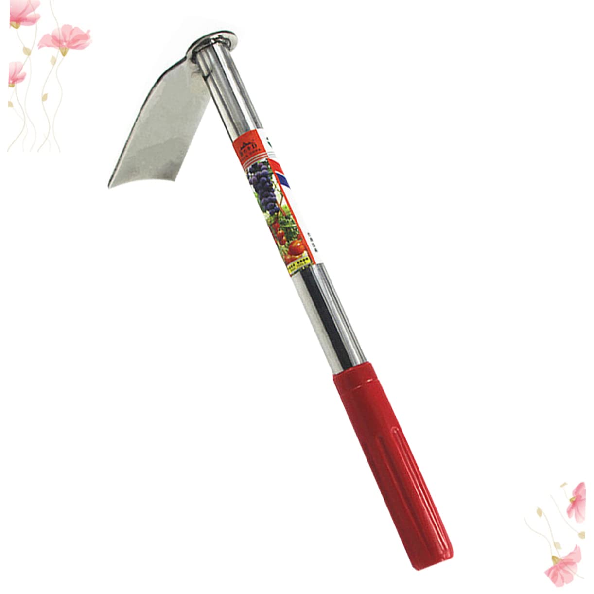 Kisangel 2 Piezas Accesorios de jardín horca azada de Mano Herramienta de jardín Pala Rastrillo farmina Accesorios para motoazada ferramentas azada de jardín pequeña azada de Acero Rojo