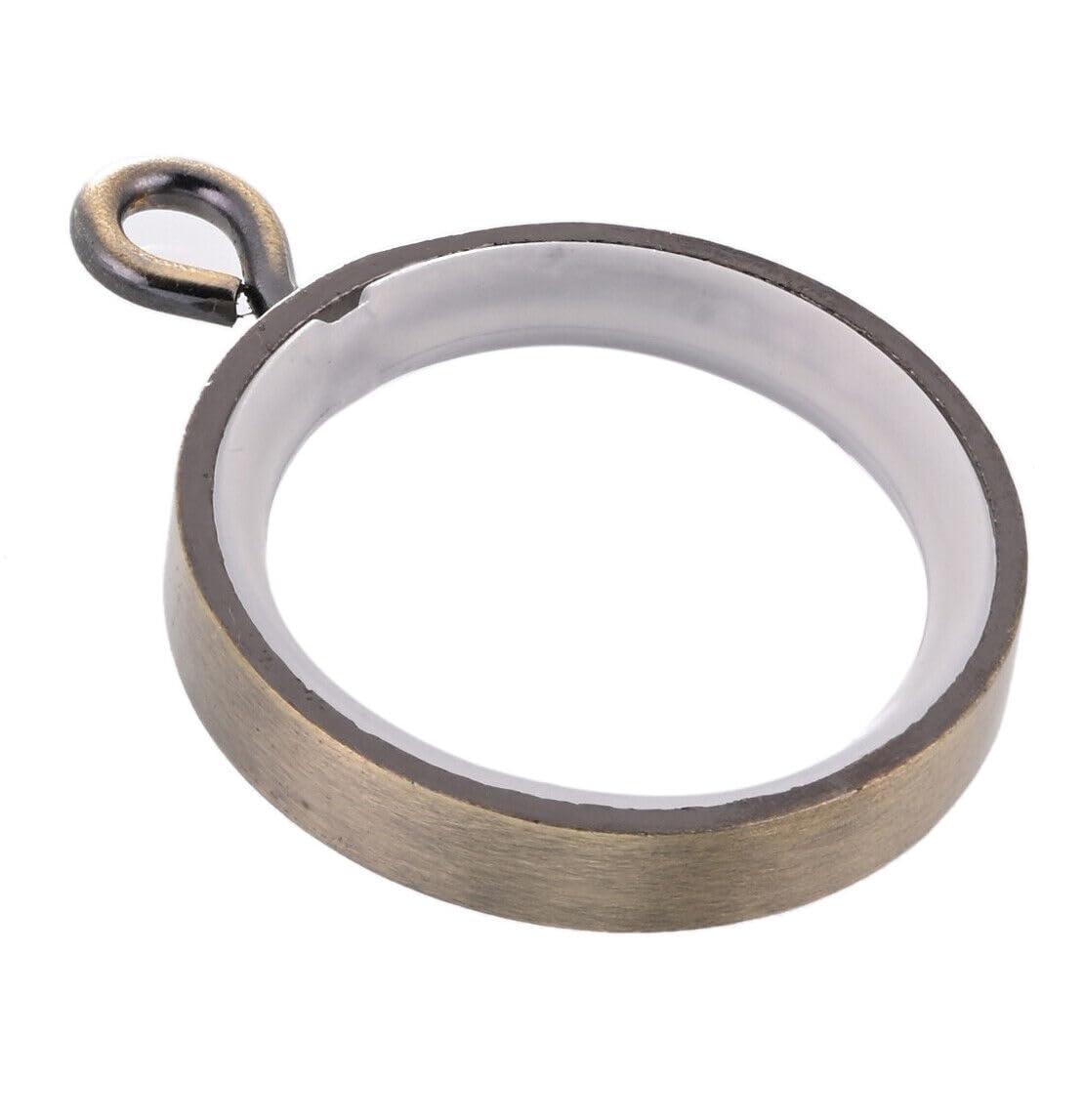 Lister Cartwright Antique Brass Metal (Premium Rings With Insert) 19 Mm Curtain Rings Antique Brass Metal (Premium Rings With Insert(10X Curtain Rings))